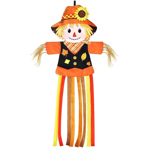 Scarecrow windsock fall garden - scarecrow,